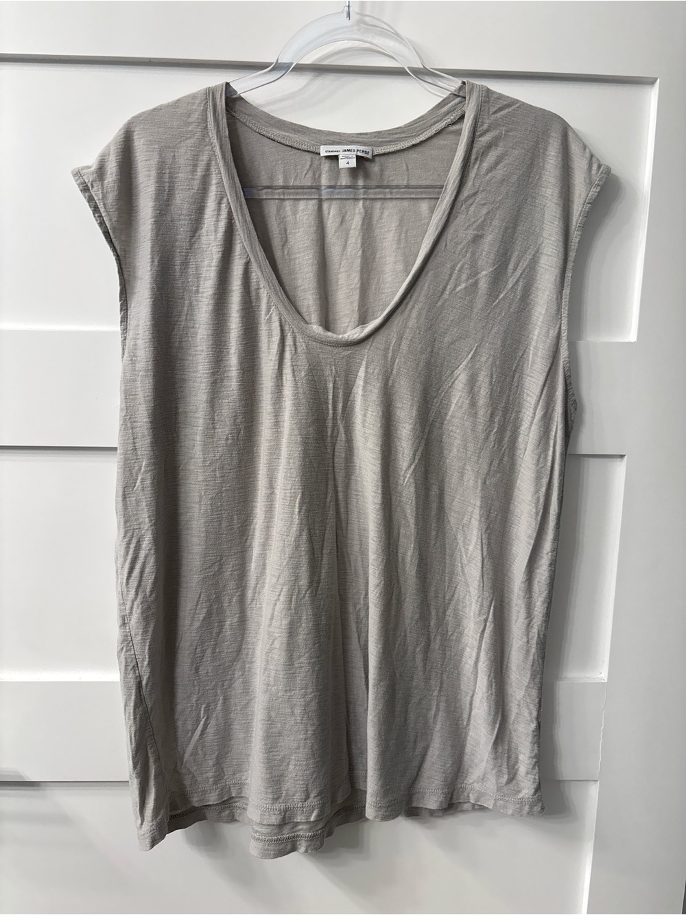 James Perse Cotton Quiet Luxury Scoop Neck Tshirt
